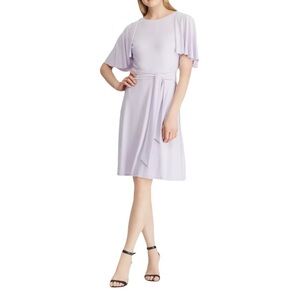 🌸New🌸 Ralph Lauren Knee Length Sheath Dress Size 8 Purple Belted NWT